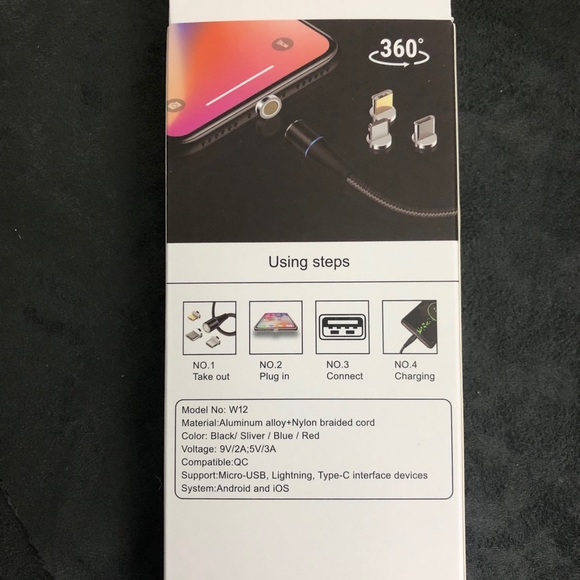 4Pk Bundle 360 Magnetic Charging Cables - Picture 6 of 6